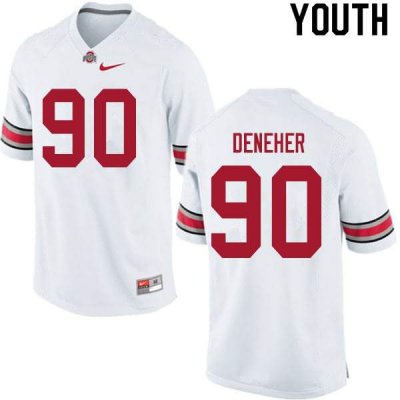 NCAA Ohio State Buckeyes Youth #90 Jack Deneher White Nike Football College Jersey IWQ4545KT